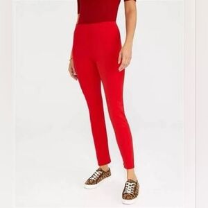 Ann Taylor Audrey Bi-Stretch High Rise Pants Red Size 12